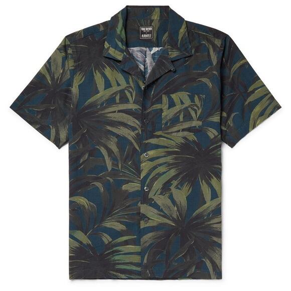 Todd Snyder Other - Todd Snyder Albiate Palm Leaf Print Fitted Camp Shirt Medium